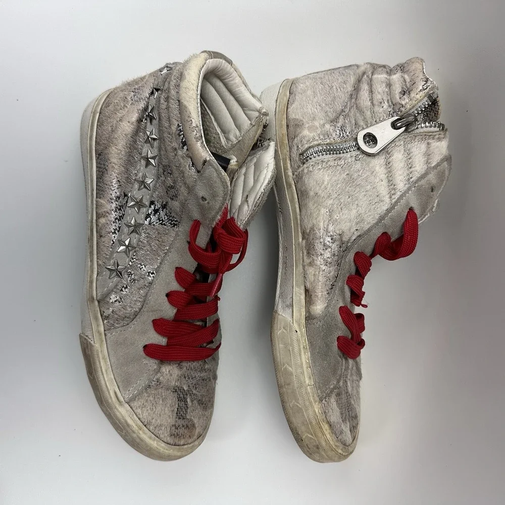 Steve Madden Kenzie Star Studded Hi Top Shoes Sneakers Womens Size 7.5